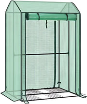 Foliekas Tuinkas - Winterbestendig - PE-folie 135 g/m² - Kweekhuis - Broeikas - Kweekkast voor tomaten & klimplanten - 100x83x150cm Groen