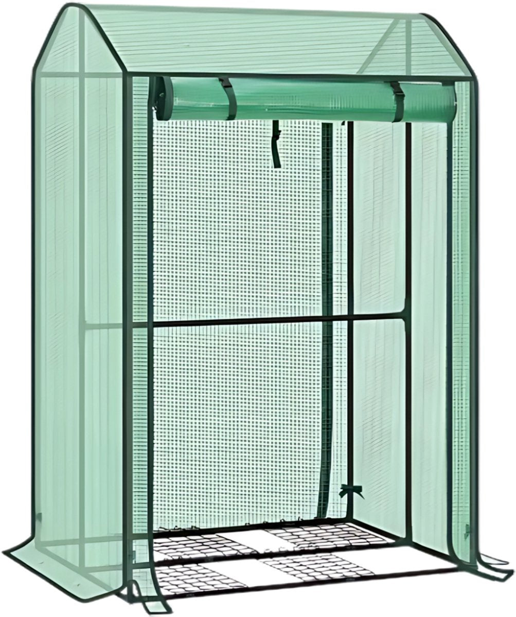 Foliekas Tuinkas - Winterbestendig - PE-folie 135 g/m² - Kweekhuis - Broeikas - Kweekkast voor tomaten & klimplanten - 100x83x150cm Groen