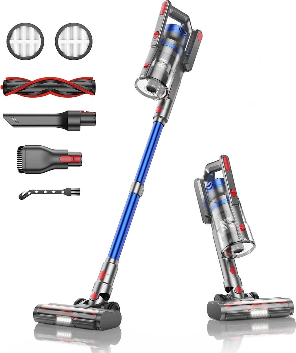 Steelstofzuiger - Zonder Zak - Blauw - Accu - 36KPA - Handstofzuiger - Deluxe