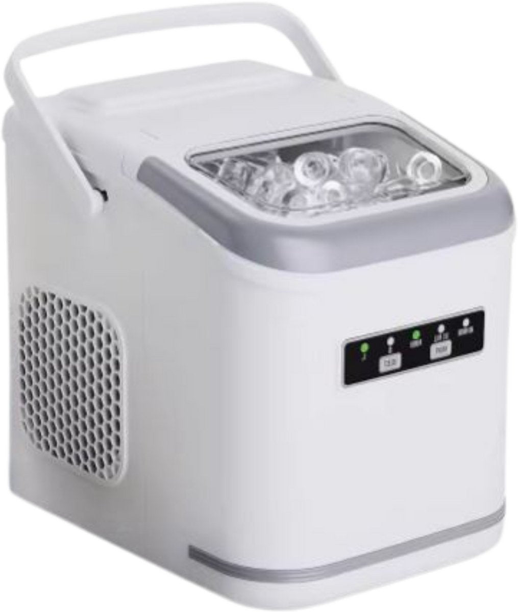 Ijsblokjesmachine - Ijsblokmakker - Ijsmachine - 2,0 Liter - 9 Blokjes in 6 Minuten - Zelfreinigende Elektrische Ijsmachine - Wit