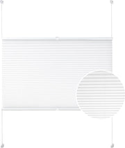 Happyment Luxe Jaloezieën - Rolgordijn Wit - 85x220cm - Isolerend - Zonder boren - Polyester