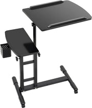 Mobiele Tattoo Werkbank - Werkstation - Tattootafel - Voor Tattoo Studio en Salon - In Hoogte Verstelbaar en Draagbaar Werkstation met Armsteun - Zwart