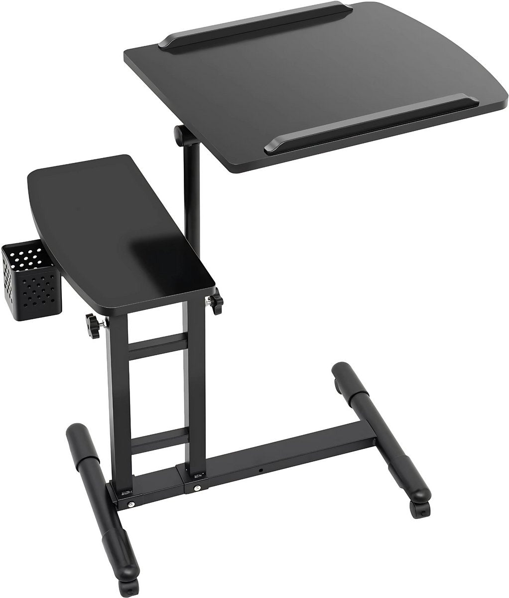 Mobiele Tattoo Werkbank - Werkstation - Tattootafel - Voor Tattoo Studio en Salon - In Hoogte Verstelbaar en Draagbaar Werkstation met Armsteun - Zwart