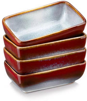 Celestia Rechthoekige bakken - 4 delig - 4.5 inch - Rood - Dinerborden - Bordenset - Diepe borden - Ontbijtborden - Servies - Keukenservies