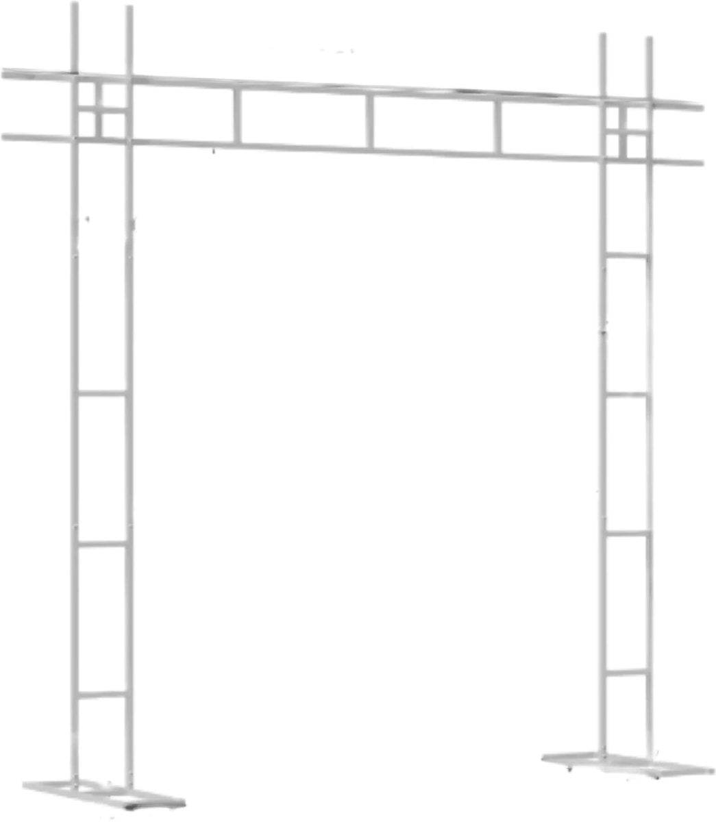 Witte rozenboog - 240cm - Bruiloft decoratie - Versiering - Backdrop frame - Multifunctioneel voor ceremonies en feesten