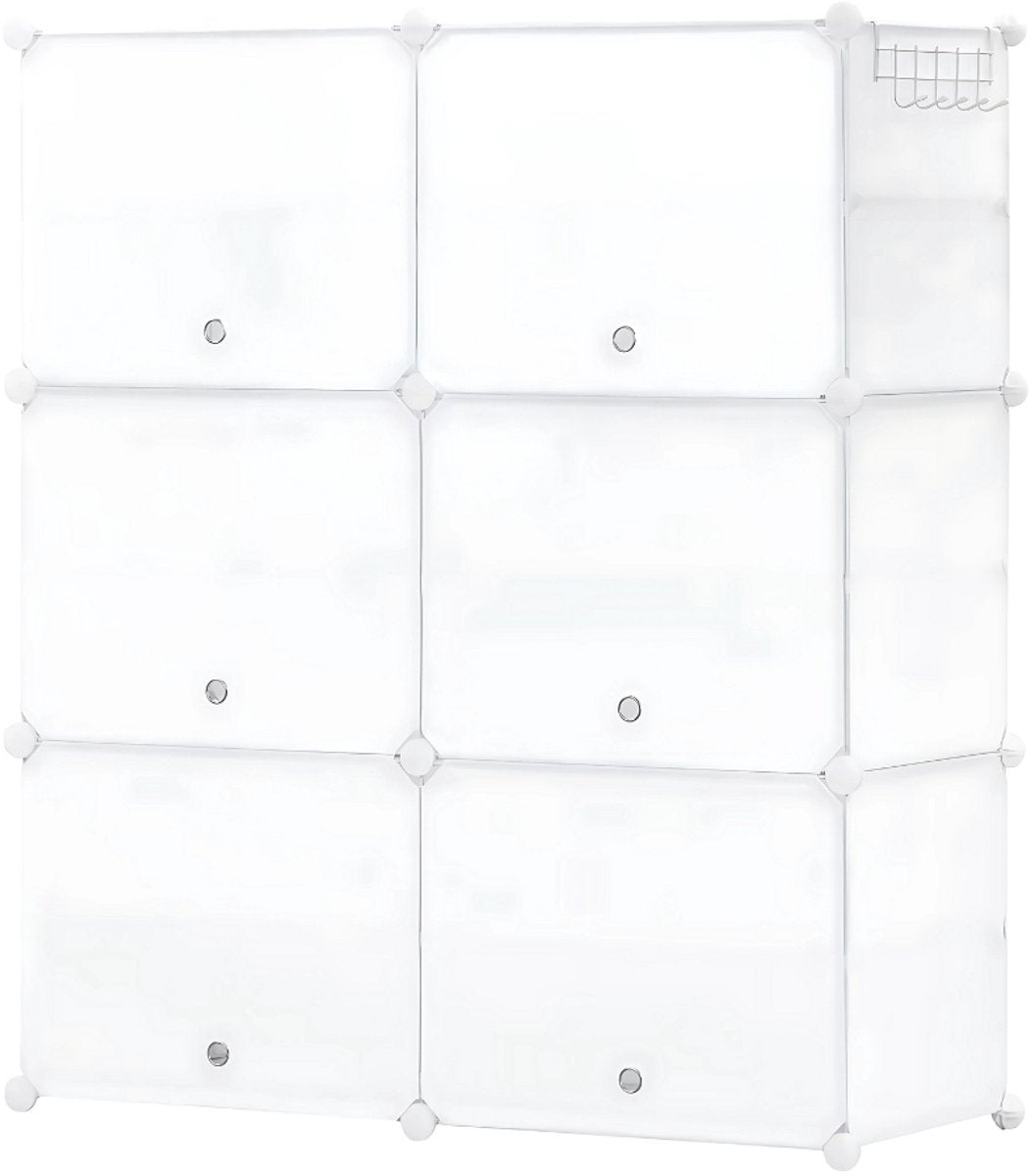Schoenenkast - Voor Hal, Woonkamer of Slaapkamer - Schoenenrek met 8 Compartimenten - Ruimtebesparende Organizer - 92x142x36.5cm