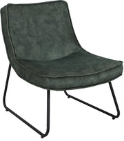 Bolt Edge Relaxstoel Velvet - Groene Fauteuil - Met armleuning - Voor Woonkamer