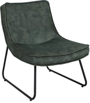 Happyment Relaxstoel Velvet - Fauteuil groen - Woonkamer - Met armleuning