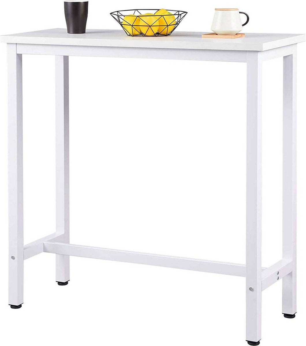 Happyment Bartafel Devino - Wit - Voor binnen - Rechthoekig - Hout - Metaal - 100x40x100cm