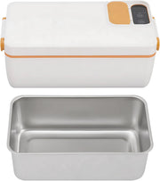 Elektrische Lunchbox - Voor Onderweg, Kantoor & School - Draagbaar & Oplaadbaar met Touchscreen Bedieningsknop - Inclusief Geïsoleerde Tas - Oranje