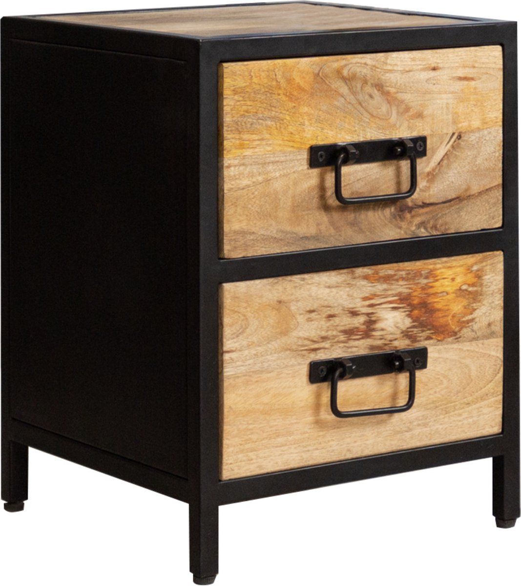 Happyment Nachtkastje Retro - Slaapkamer - Bureau - Kantoor - Ladekast - Hout - 35x35x46cm