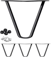 Haarspeld Tafelpoten 10cm - 4 Stuks Metalen Poten - Zwaar & Industrieel Design - Inclusief Schroeven & Beschermvoeten