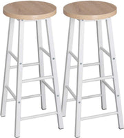 Hoge barkrukken Pablo - Zithoogte 71cm - Eiken - Set van 2 - Keuken - Barstoelen - Zonder rugleuning - Hout