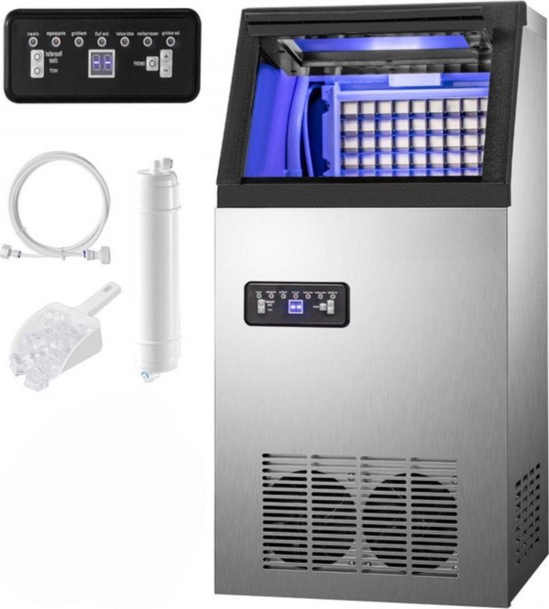 Ijsblokjesmachine Deluxe - Kubus Ijsmachine 68KG/24 uur - Commerciële Ijsklontjes