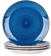 Sublimo Bellagio Serviesset - 4 delig - 4 persoons - Donkerblauw - Dinerborden - Bordenset - Diepe borden - Ontbijtborden - Servies - Keukenservies - Luxe design - Tafelstijl