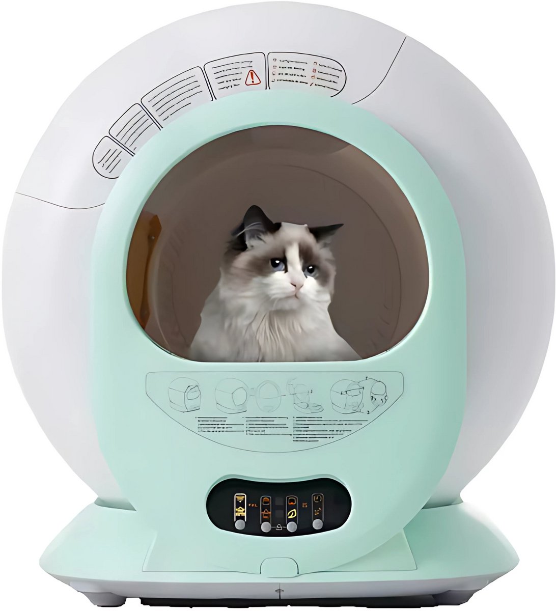 Zelfreinigend Kattenbak - Kattentoilet - Voor Meerdere Katten - Automatisch & Geschikt Voor Diverse Katten - 65L Capaciteit