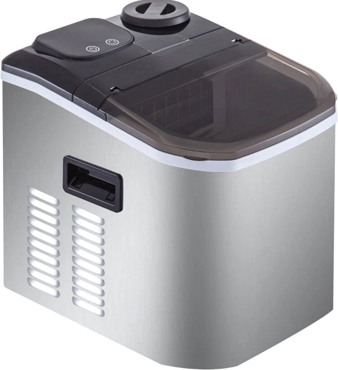 IJsblokjesmachine – 250W - IJsblokjesmaker met IJsschep – 24 blokjes per 15 minuten – Zelfreinigingsfunctie - Draagbaar - Zwart