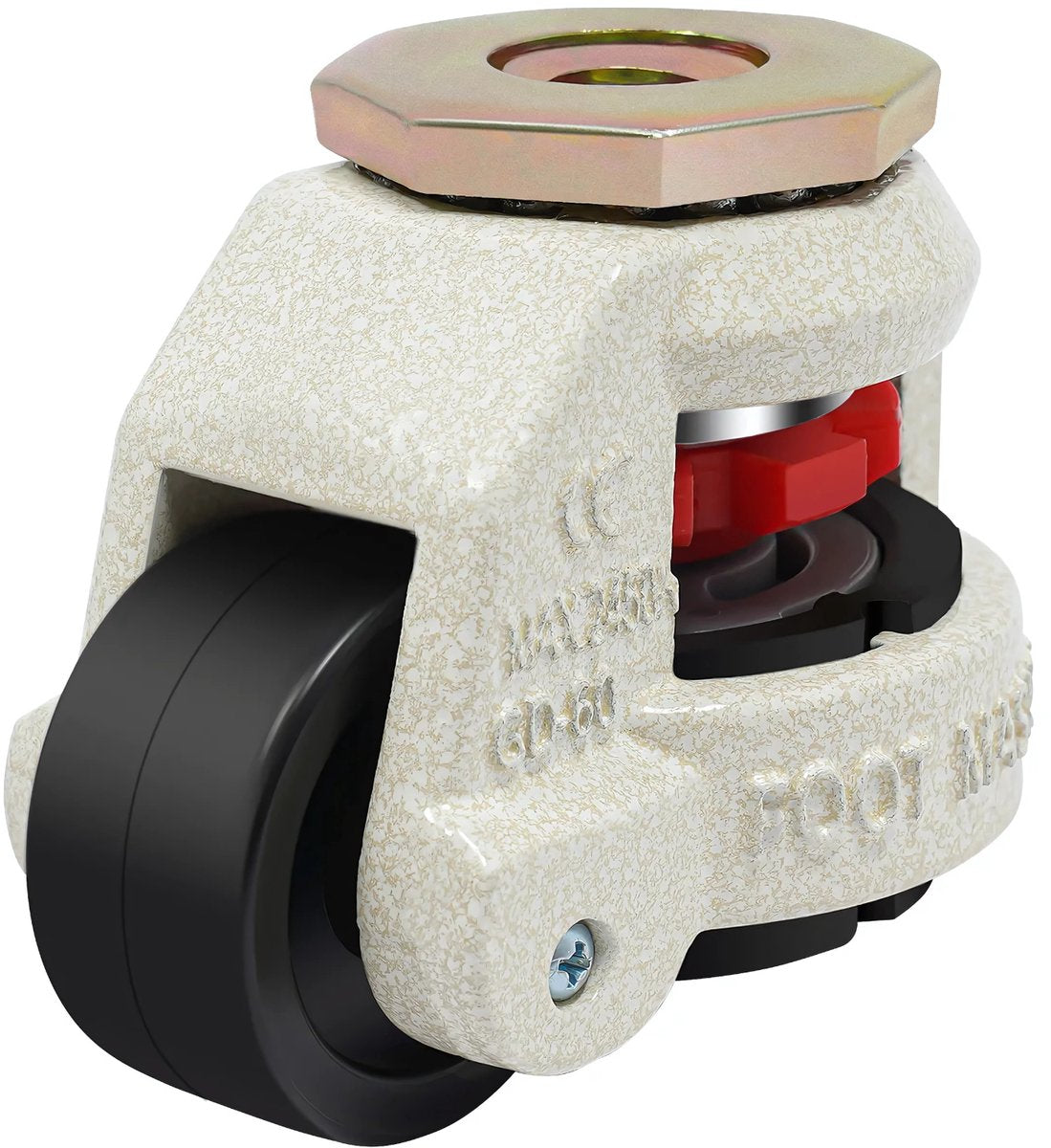 Set van 4 Zwenkwielen - Wielen - Industriële wielen - Transportwielen - Trolley wielen - Voor Tafels & Zware Apparatuur - Intrekbaar & 360° Draaibaar - 4 Stuks GD-60S, Tot 500 kg