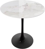 78 cm Hoge Vrije Tijd Ronde Keuken Eettafel Fioren - Gesinterde Stenen Top en Voetstuk Base - Bistro Tafel