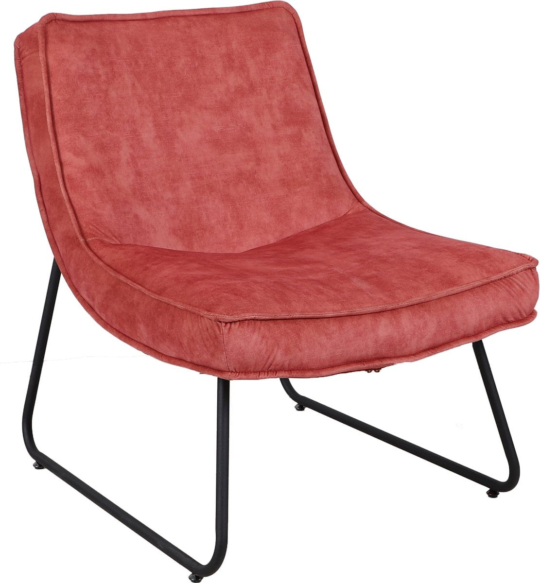 Happyment Velvet Relaxstoel - Fauteuil Roze blush - Woonkamer - Met armleuning