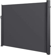 Windscherm uittrekbaar - 300x180cm - Zijluifel voor buitenterras - Terrasscherm - Uitschuifbaar - Camping - Balkon of tuin - Grijs