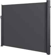 Windscherm Valora uittrekbaar - 300x180cm - Zijluifel voor buitenterras - Terrasscherm - Uitschuifbaar - Camping - Balkon of tuin - Grijs