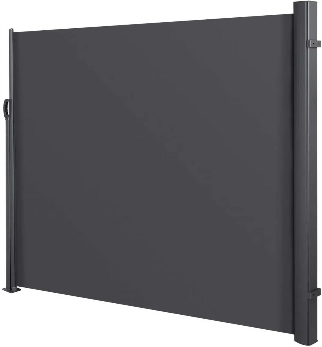 Windscherm Valora uittrekbaar - 300x180cm - Zijluifel voor buitenterras - Terrasscherm - Uitschuifbaar - Camping - Balkon of tuin - Grijs