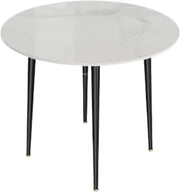 Ronde Eettafel Marmer - Eetkamertafel - Voor Eetkamer of restaurant - 80 cm - 4 personen - Grijs