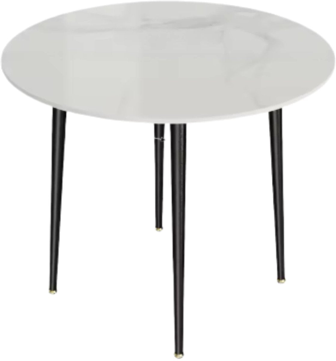 Ronde Eettafel Marmer - Eetkamertafel - Voor Eetkamer of restaurant - 80 cm - 4 personen - Grijs