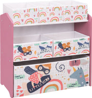Bolt Edge Speelgoedkast - Roze - Kinderkamer - Boekenkast - Opbergkast MDF
