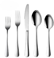 5-delig Bestekset - Bestek - Mes - Vork - Lepel - Voor Diner, Keuken & Outdoor Gebruik - Stijlvol & Draagbaar - Roestvrij Staal met Steakmessen