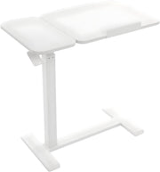 Laptoptafel - Bijzettafel - Bedtafel - Banktafel- Voor gebruik aan bed of kantoor - Verstelbaar - Wit