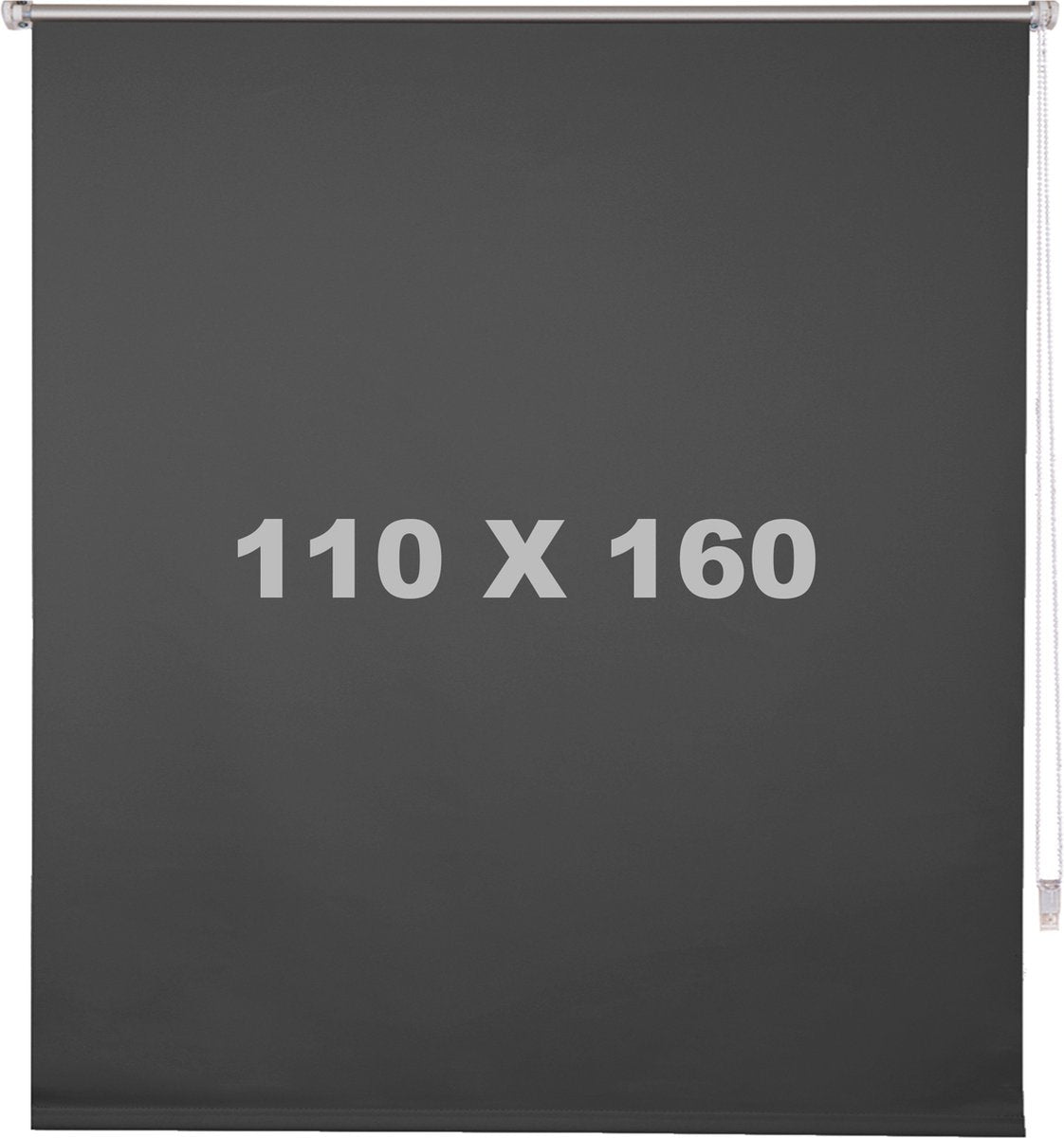 Happyment Luxe Rolgordijn Antraciet - 110x160cm - Luxaflex - Rolgordijnen verduisterend - Isolerend - Zonder of met boren