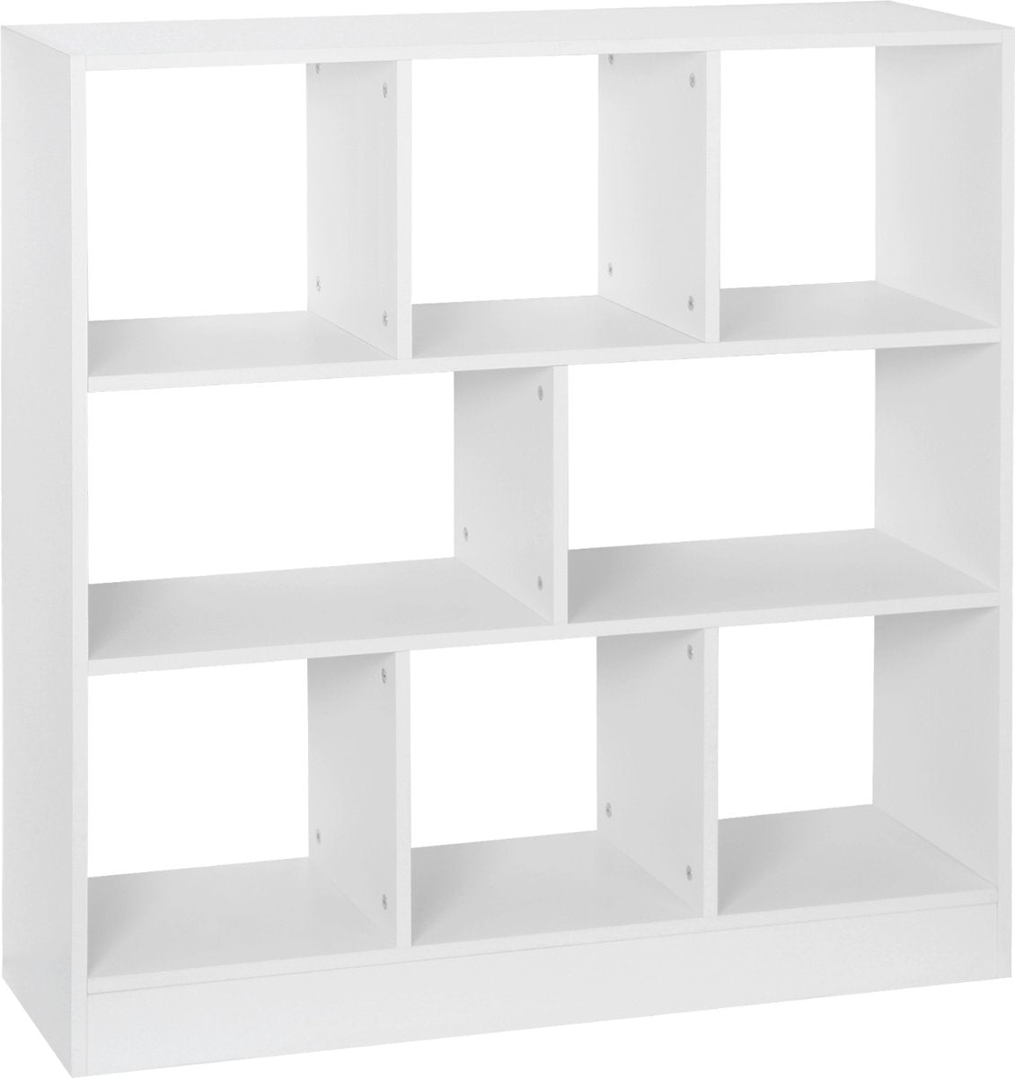 Happyment Open Boekenkast Malda - 8 Vakken - Wit - Boekenkast - Boekenrek - Woonkamer, slaapkamer en kinderkamer - Hout - 97.5 x 30 x 100 cm