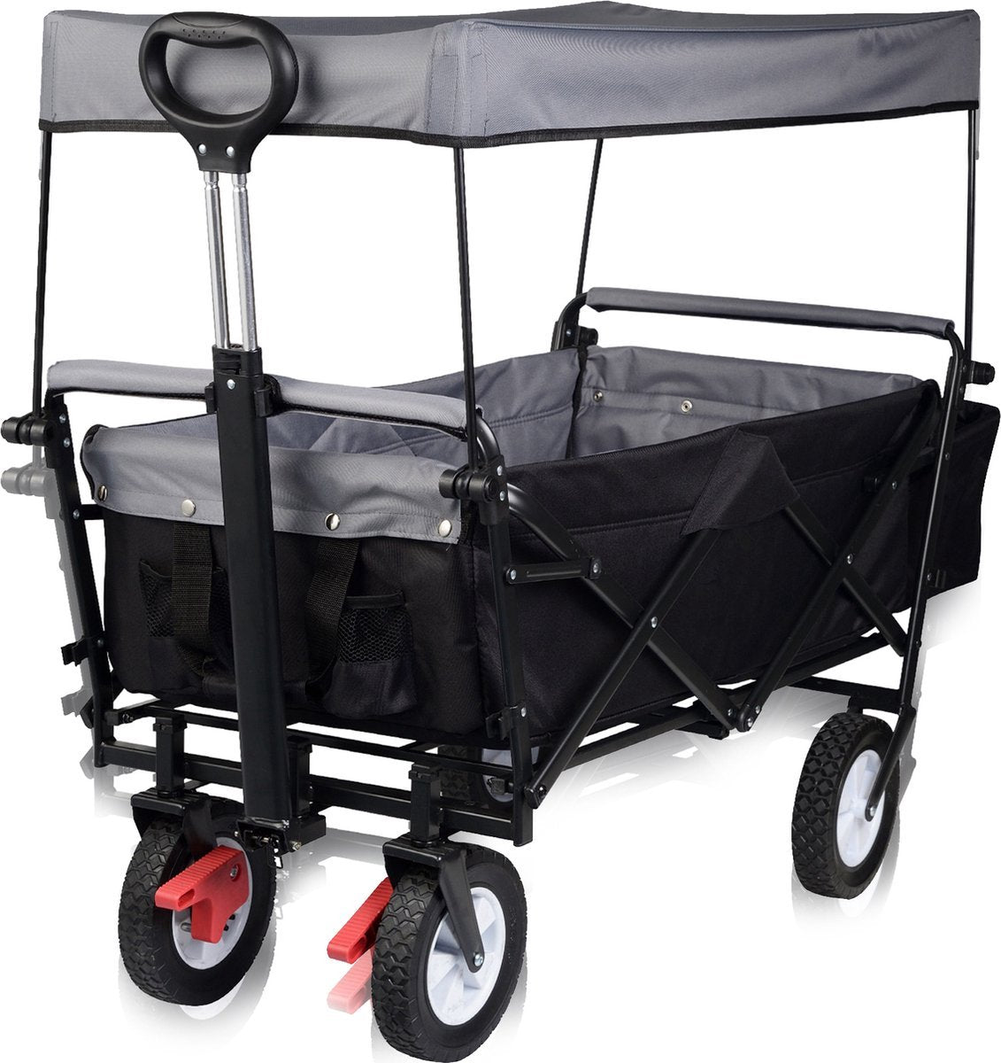 Bolderkar - Opvouwbaar - Zwart - Camping of strand - 80kg draagkracht
