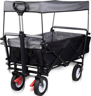 Bolderkar - Opvouwbaar - Zwart - Camping of strand - 80kg draagkracht
