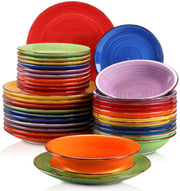 Color Serviesset – 12 persoons – 36 delig – Keramisch – Serviesset – Kleine Borden