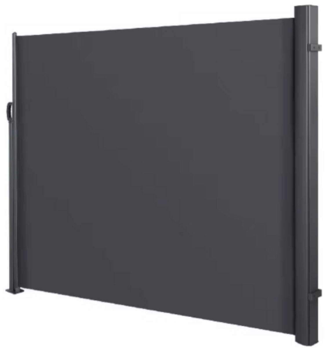 Zijluifel - Windscherm - Tuinschem - Zonnescherm - Intrekbaar - Voor Tuin, Buitenzwembad, Patio & Terras - Zwart - 3x1.6m