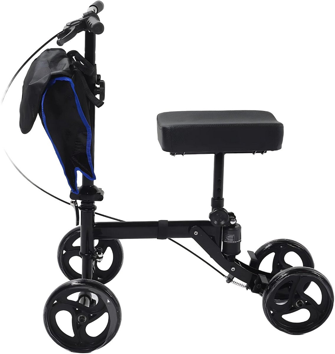 Knie step - Knie steun - Revalidatie fiets - Bestuurbaar en Verstelbaar - Zwart