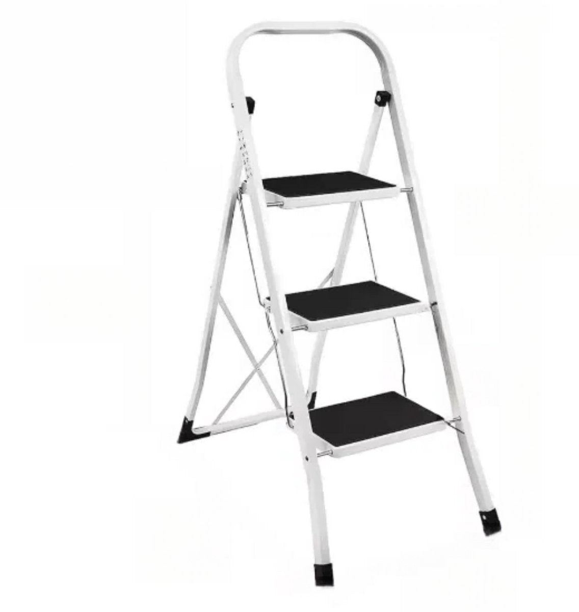 Opvouwbare Opstapkruk - 2-4 Stappen Ladder - Draagbare Trapladder - Antislip Voeten - Binnen & Buiten - Thuiskantoor
