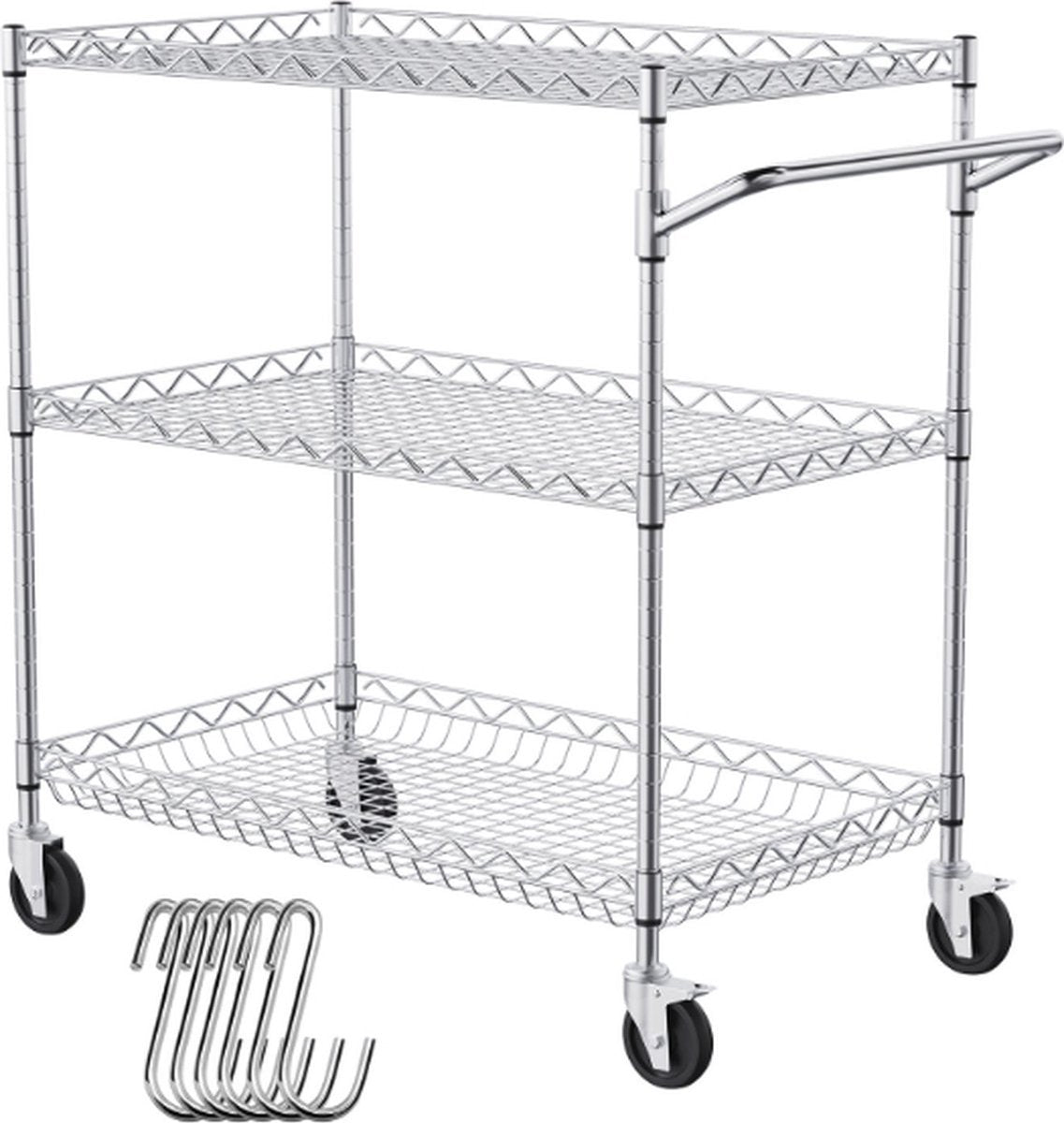 3-laags cart - Trolley - Organizer - Keukenopslag - Service kart