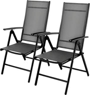 Tuinstoelen madrid - Set van 2 - Verstelbare tuinstoel - Voor tuin, zwembad en binnengebruik - Met hoge rugleuning