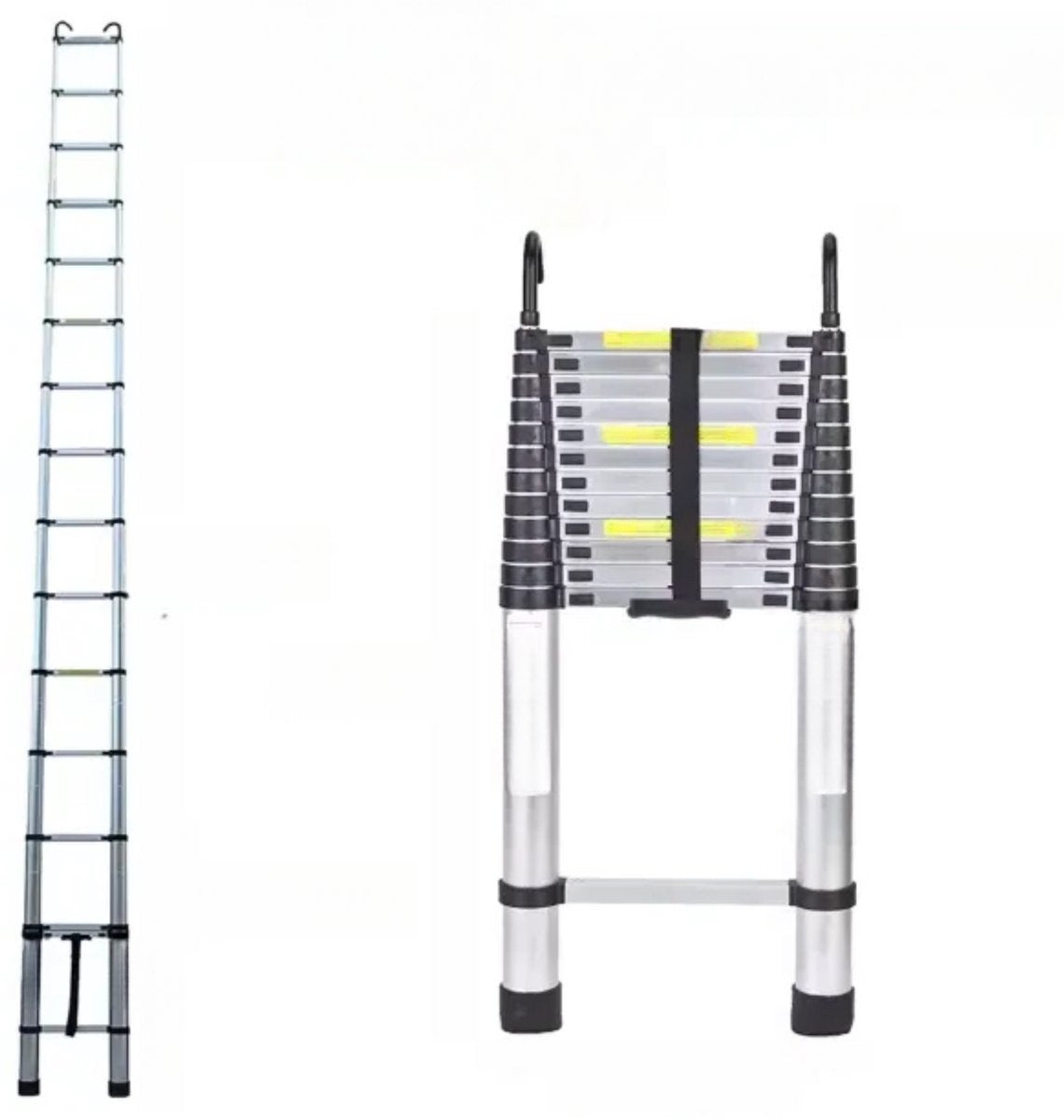 Aluminium Telescopische Ladder Fioren - 500cm - Vouwladder met Antislipvoeten - Multifunctionele Verlenging - Rechte Ladder voor Loft