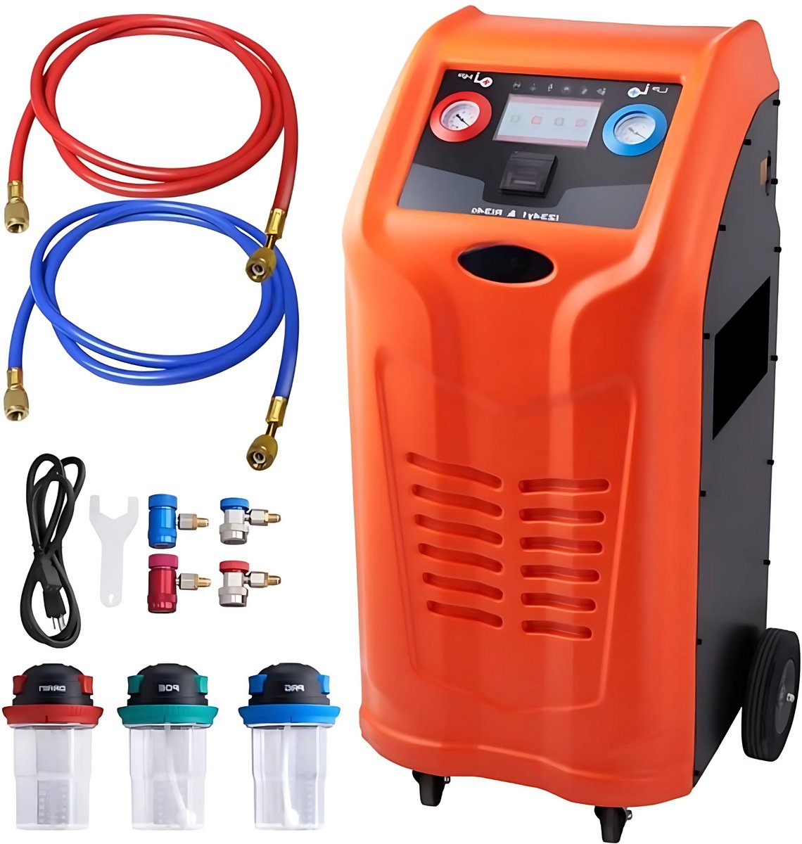 Koelmiddelterugwinningsmachine - Vacuümpomp- Compressor- 1000W - 220-240V - 0.7lbs/min - Koelmiddelpompstation Terugwinningsunit