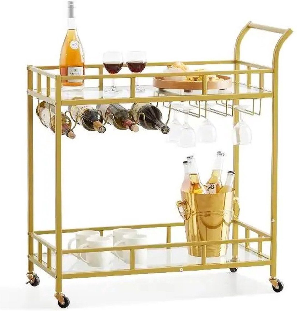 Serveer trolley - Serveerwagen - Trolley - 80 kg draagvermogen