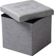 Bolt Edge Zitbank - Lichtgrijs - Stof - Met opbergruimte - 50x35x45cm