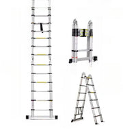 Telescopische Loft Ladder Liovo - 190CM - Opvouwbare Trapladder - Uitschuifbare Aluminium Ladder - Draagbaar - EN131 - Max. Belasting 150kg/330lb
