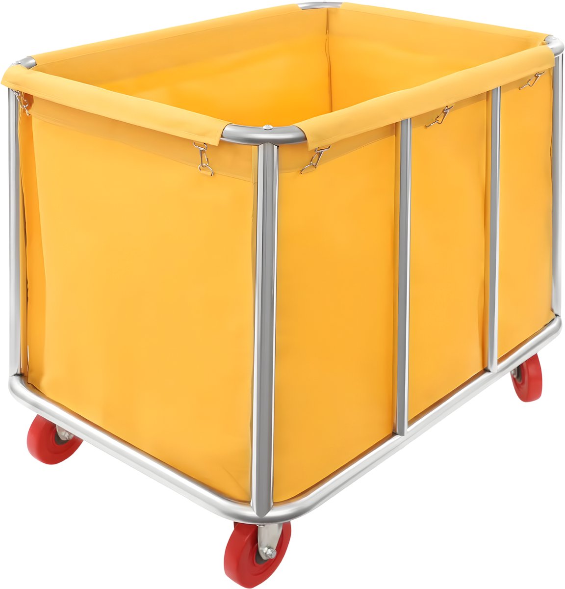 Waswagen - Wasverzamelwagen - Wasmand - Voor thuis, hotel en horeca - Geel