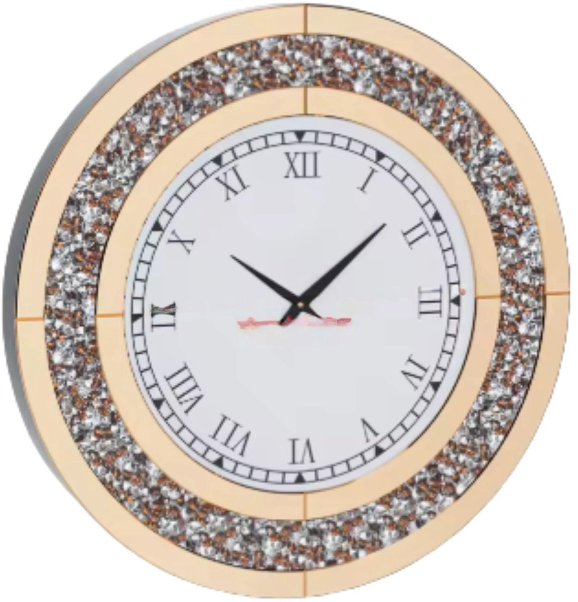 Spiegel klok Fioren - Elegante Spiegel klok - Goud - Ronde wandspiegel - 60 - Zonder verlichting - Woonkamer
