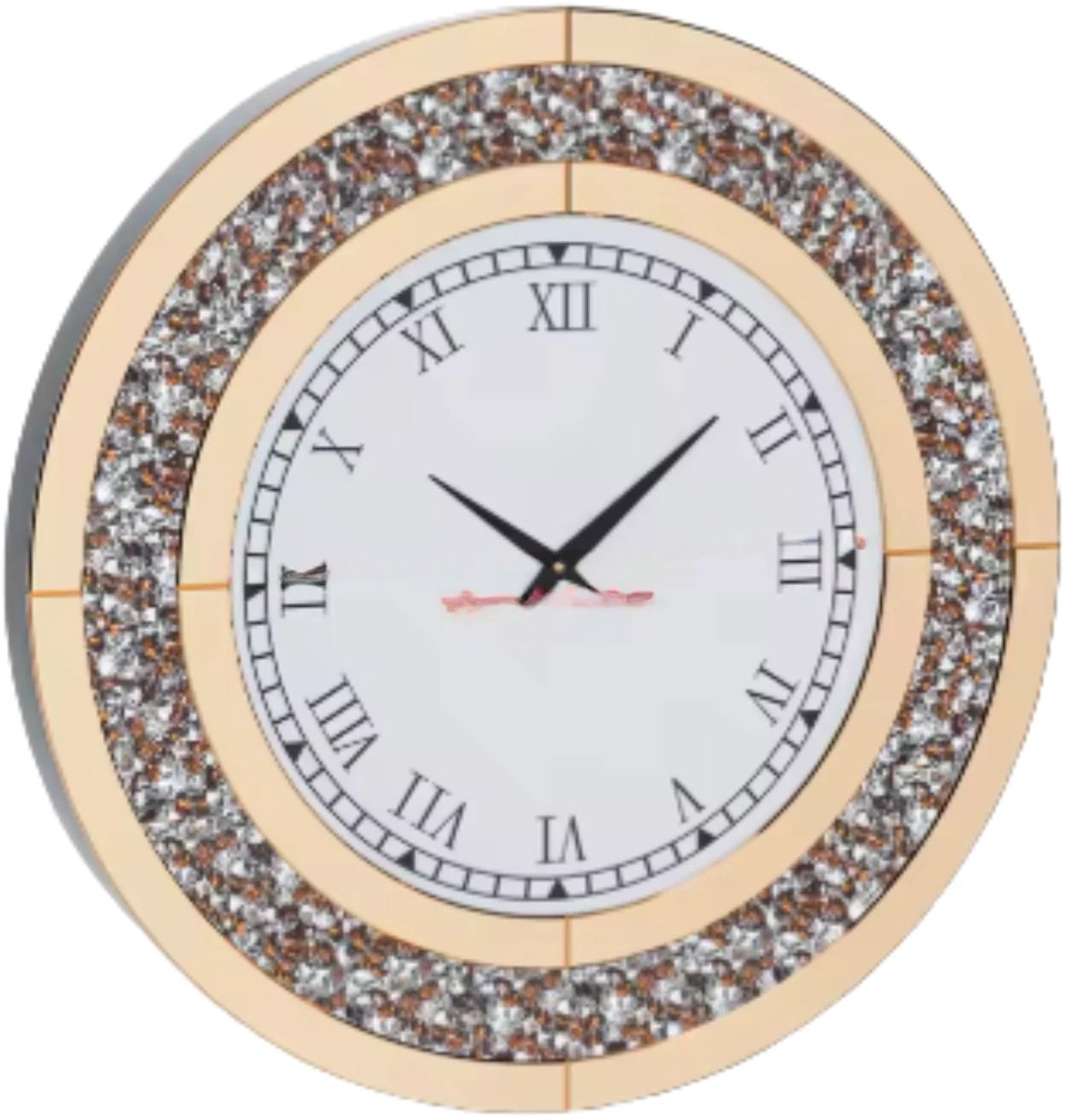 Elegante Spiegel klok - Goud - Ronde wandspiegel - 60 - Zonder verlichting - Woonkamer